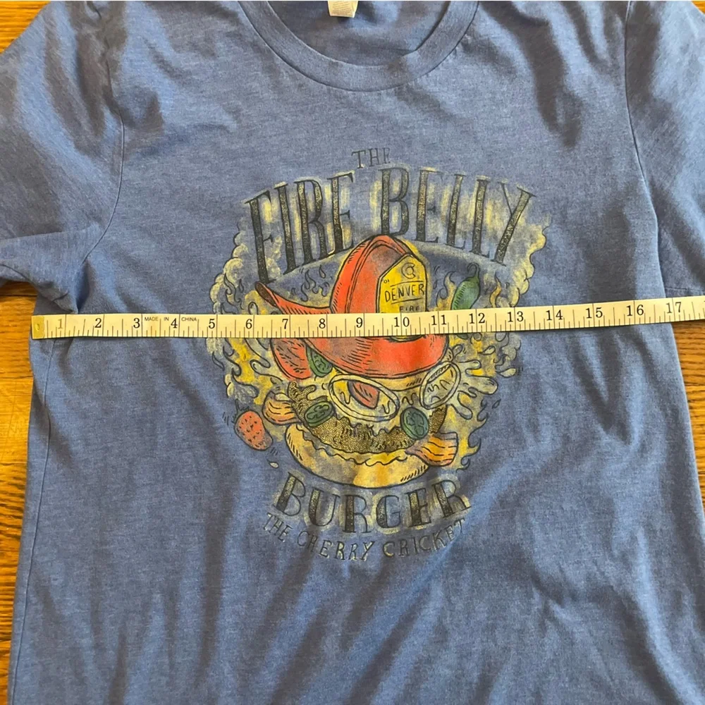 The Cherry Cricket Burger Restaurant Denver, CO Blue Graphic T-Shirt